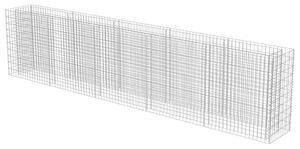 Podwyższona donica gabionowa, galwanizowana stal, 450x50x100 cm