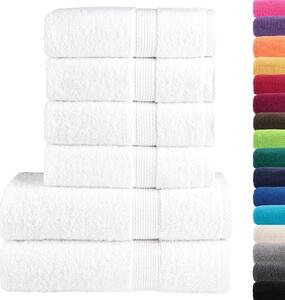 6-częściowy zestaw ręczników premium SOLUND, biały, 600 g/cm²