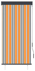 Roleta zewnętrzna, 80x250 cm, żółto-niebieska