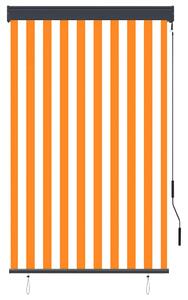 Roleta zewnętrzna, 100x250 cm, biało-pomarańczowa