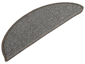 Maty na schody 15 szt. 56x17x3 cm Szare półokrągłe
