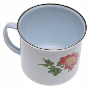 Kubek emaliowany z przykrywką stalowy 14cm 1500ml 1,5l A1007