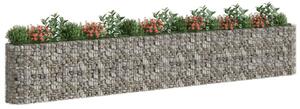 Podwyższona donica gabionowa galwanizowane żelazo 610x50x100 cm