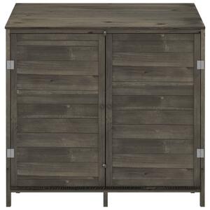 Szopa ogrodowa, antracytowa, 102x52x112 cm, lite drewno jodłowe