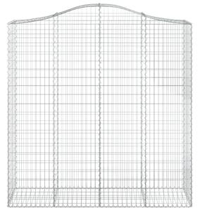 Łukowaty kosz gabionowy 200x50x200/220 cm, galwanizowane żelazo