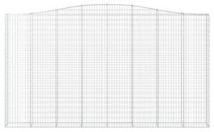 Łukowaty kosz gabionowy 400x30x220/240 cm, galwanizowane żelazo