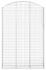 Łukowaty kosz gabionowy 150x30x220/240 cm, galwanizowane żelazo