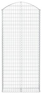 Łukowaty kosz gabionowy 100x30x220/240 cm, galwanizowane żelazo