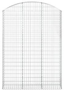 Łukowaty kosz gabionowy 150x30x200/220 cm, galwanizowane żelazo