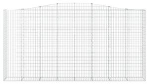 Łukowaty kosz gabionowy 400x50x200/220 cm, galwanizowane żelazo