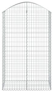 Łukowaty kosz gabionowy 100x50x160/180 cm, galwanizowane żelazo