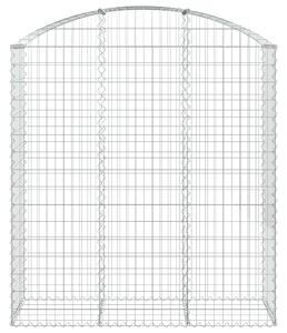 Łukowaty kosz gabionowy 150x50x160/180 cm, galwanizowane żelazo