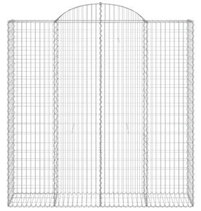 Łukowaty kosz gabionowy 200x50x200/220 cm, galwanizowane żelazo
