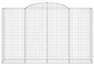 Łukowaty kosz gabionowy 300x50x180/200 cm, galwanizowane żelazo