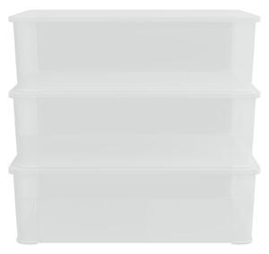 Plastikowe pojemniki do przechowywania, 3 szt, 25L, sztaplowane