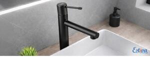 Bateria umywalkowa nablatowa Estiva Rinda 30 cm czarna matowa 1 szt