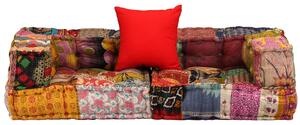 Puf modułowy, 2-osobowy, patchwork, tkanina