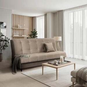 Wersalka Sofa Kanapa RozkÅadana z FunkcjÄ Spania Dwuosobowa BeÅ¼owa LIMA