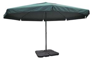 Parasol ogrodowy z przenośną, aluminiową podstawą, zielony