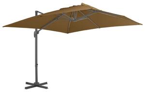 Parasol ogrodowy z przenośną podstawą, taupe