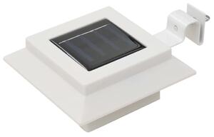 Lampy solarne do ogrodu, 12 szt., LED, kwadratowe, 12 cm, białe