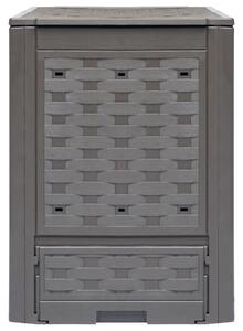 Kompostowniki, 2 szt., 60x60x83 cm, 600 L, rattan z tworzywa