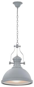 Lampa sufitowa, szara, okrągła, E27