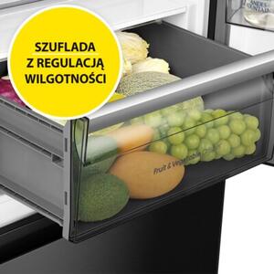 Lodówka HISENSE RB3K330SAIC 330l ExtraSpace 35dB No frost 185cm do obudowy WiFi Connectlife Srebrna Metal Cooling