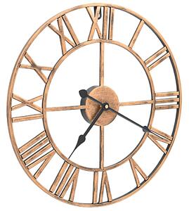Zegar ścienny, metal, 40 cm, złoty