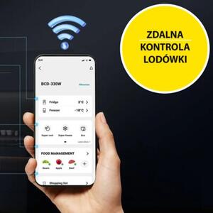 Lodówka HISENSE RB3K330SAIC 330l ExtraSpace 35dB No frost 185cm do obudowy WiFi Connectlife Srebrna Metal Cooling
