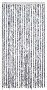 Zasłona na owady, szarość i biel, 100x220 cm, szenil