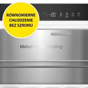 Lodówka HISENSE RB3K330SAIC 330l ExtraSpace 35dB No frost 185cm do obudowy WiFi Connectlife Srebrna Metal Cooling