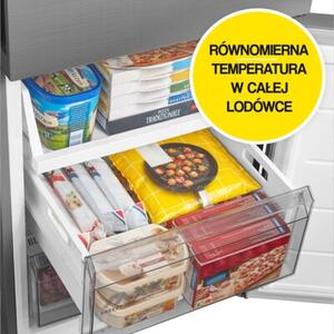 Lodówka MIDEA MDRB600MME46 No Frost 201cm Stal nierdzewna