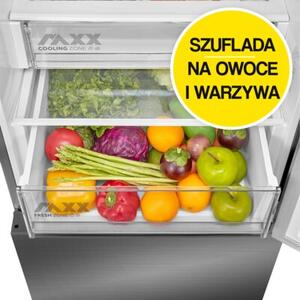 Lodówka MIDEA MDRB600MME46 No Frost 201cm Stal nierdzewna