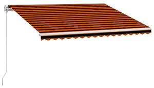 Ręcznie zwijana markiza, 400 x 300 cm, pomarańczowo-brązowa