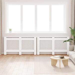Osłony na kaloryfer, 2 szt., białe, 152x19x81,5 cm, MDF