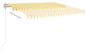 Automatycznie zwijana markiza, 450x350 cm, żółto-biała
