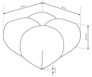 Pufa MODA Tapicerowana Wygodna Podnóżek Tkanina dzianinowa Kremowy, CURRIO 9