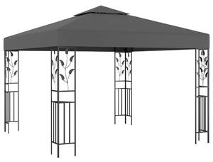 Altana ze sznurem lampek LED, 3x3 m, antracytowa