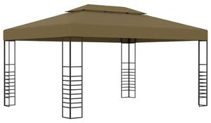 Altana ze sznurem lampek LED, 3x4 m, kolor taupe
