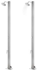 Prysznic ogrodowy z brązową podstawą, 220 cm, stal nierdzewna
