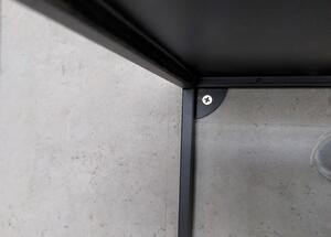 Półka metalowa ze stali nierdzewnej - półka łazienkowa matowa czerń - 100x30x30cm