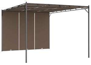 Altana ogrodowa z zasłoną, 4 x 3 x 2,25 m, kolor taupe