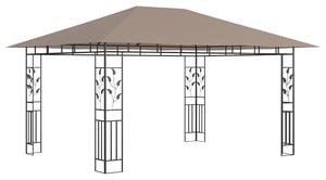 Altana ogrodowa z moskitierą, 4x3x2,73 m, kolor taupe, 180 g/m²
