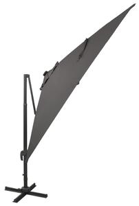 Parasol wiszący z lampkami LED i słupkiem, antracytowy, 300 cm