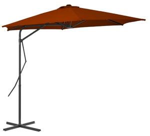 Parasol ogrodowy na stalowym słupku, terakota, 300x230 cm