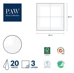 Serwetki papierowe PAW 33x33 cm dekoracyjne stołowe na przyjęcie 20 szt