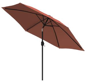 Parasol ogrodowy na metalowym słupku, terakotowy, 300 cm