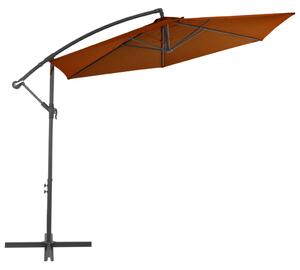 Parasol wiszący z aluminiowym słupkiem, 300 cm, terakota
