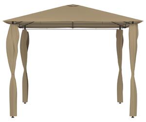 Altana z pokryciem słupków 3x3x2,6 m, taupe, 160 g/m²